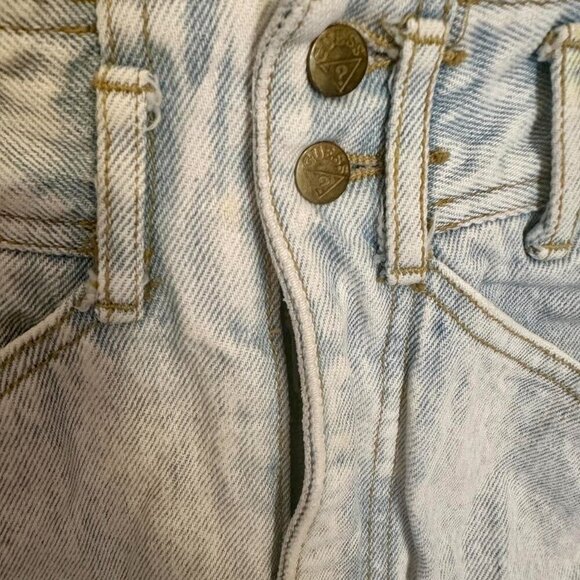 Vintage Guess Acid Washed Jean Skirt high waist 80s 90s sz 28 size 6 denim - Picture 2 of 5
